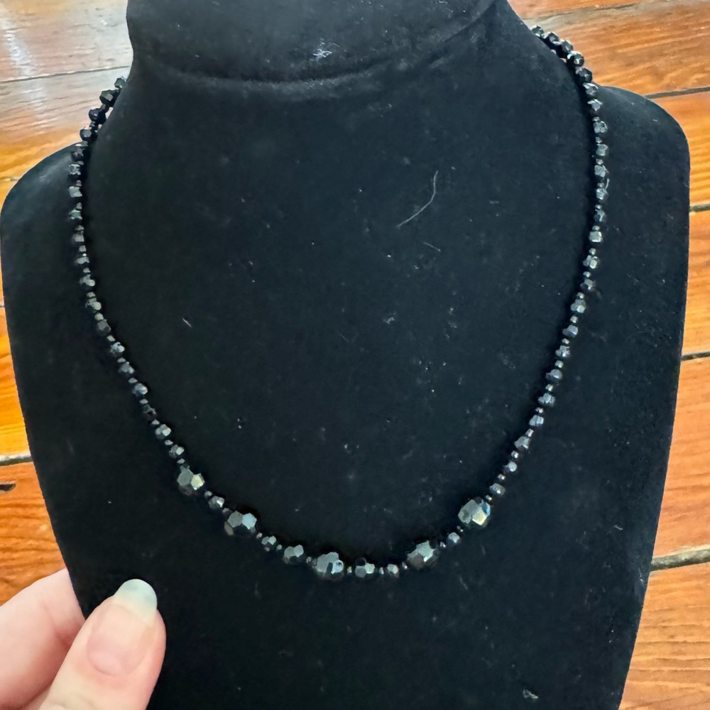 🧩 3/$20 Black Beaded Dainty Adjustable Choker Necklace
